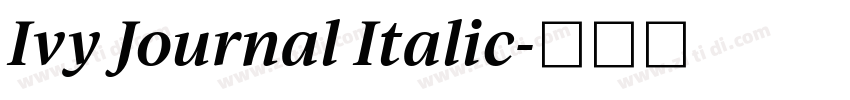 Ivy Journal Italic字体转换